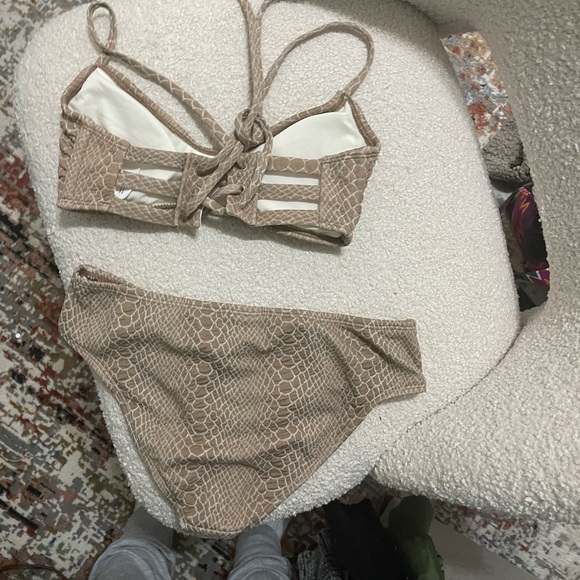 Snakeskin Print Bikini Set Size Small - Picture 2 of 3